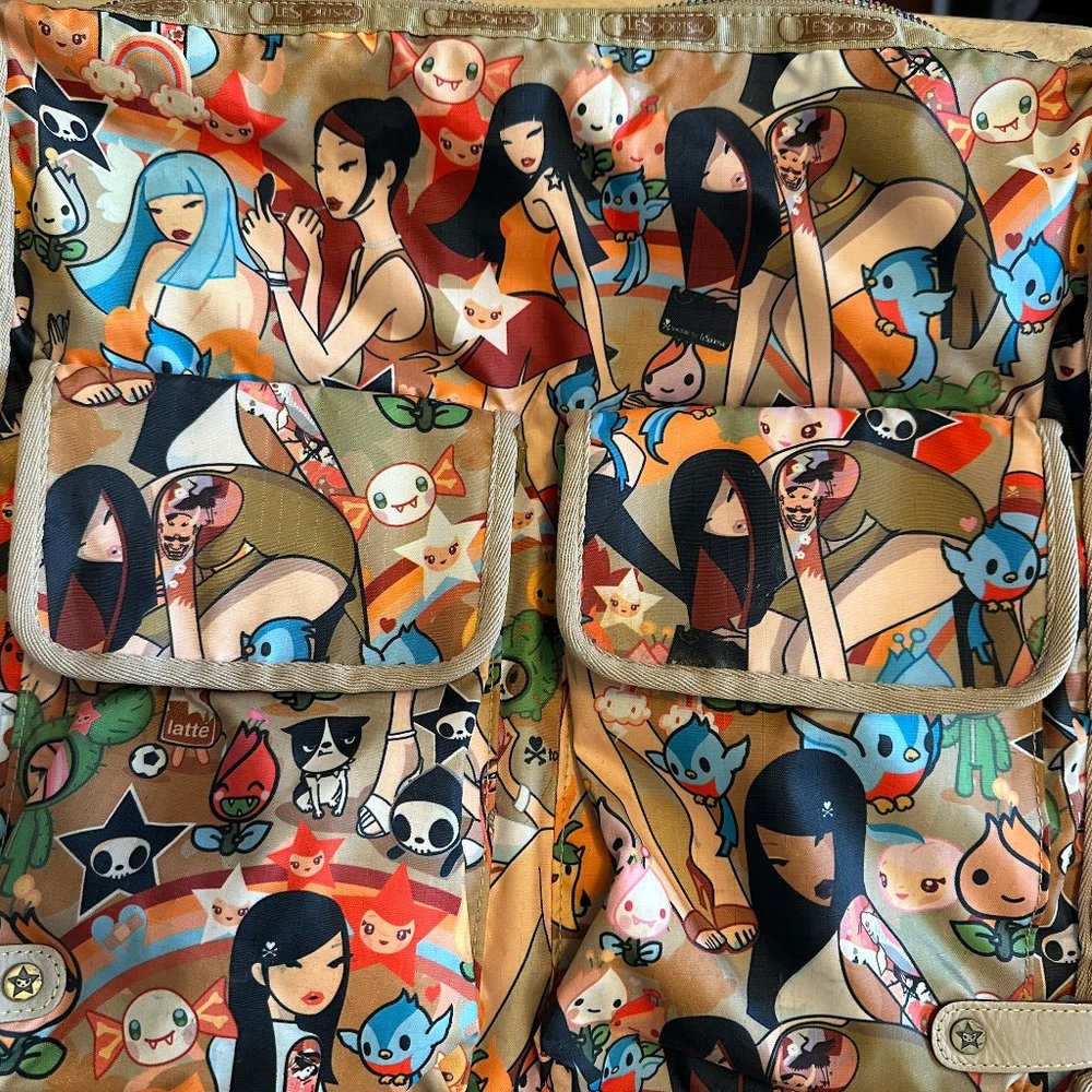 RARE: LeSportac Tokidoki Campeggio Shoulder Bag - Playground Print